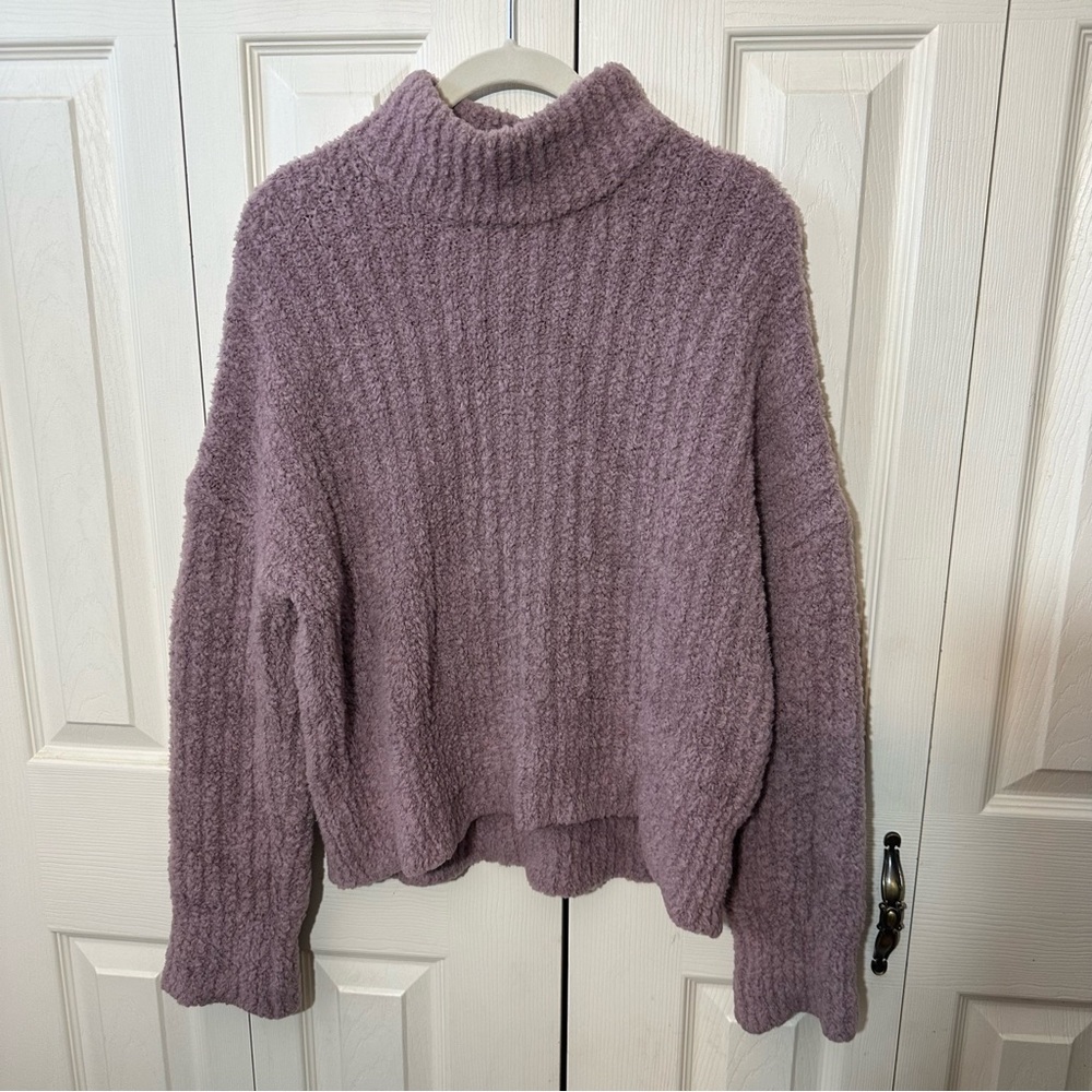 REI CoOp Chunky Knit Wool Blend Mock Neck Boxy Pullover Sweater Women’s Size L